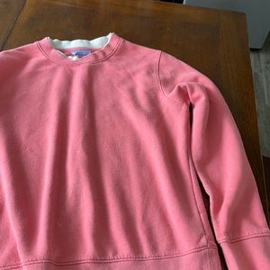 Hoodless sweatshirt Pink w/ white trim around neck